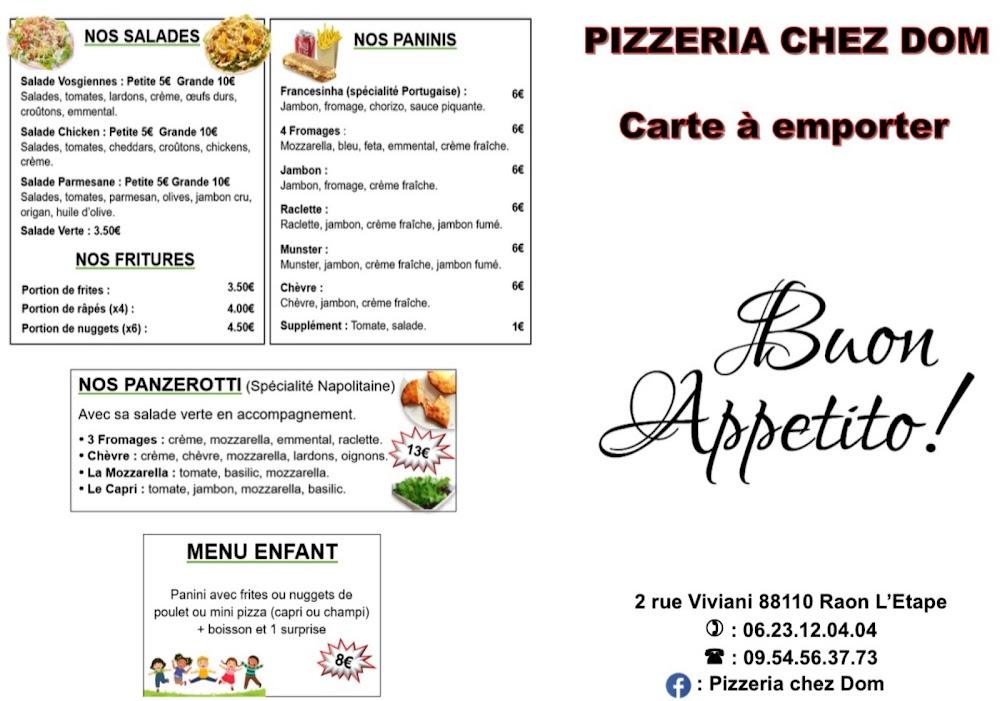Pizzéria Chez Dom - Menu Image 3